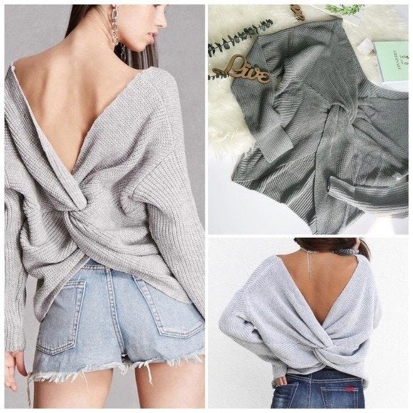 Sweaters - NWT Twist Back/ Front Knotted Sweater NWT